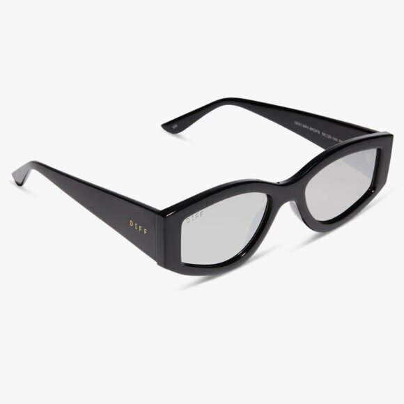 Diff Eyewear - Kai Black Grey Mirror Sunglasses main image 4